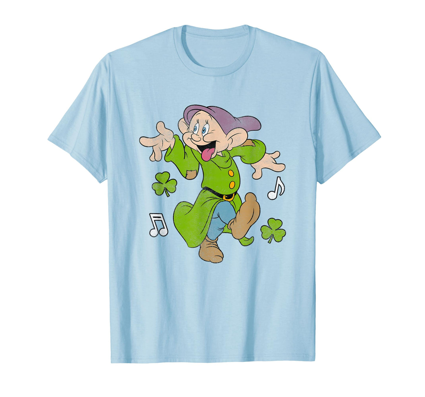 Disney Snow White St. Patrick's Day Happy Dopey Chest Logo T-Shirt