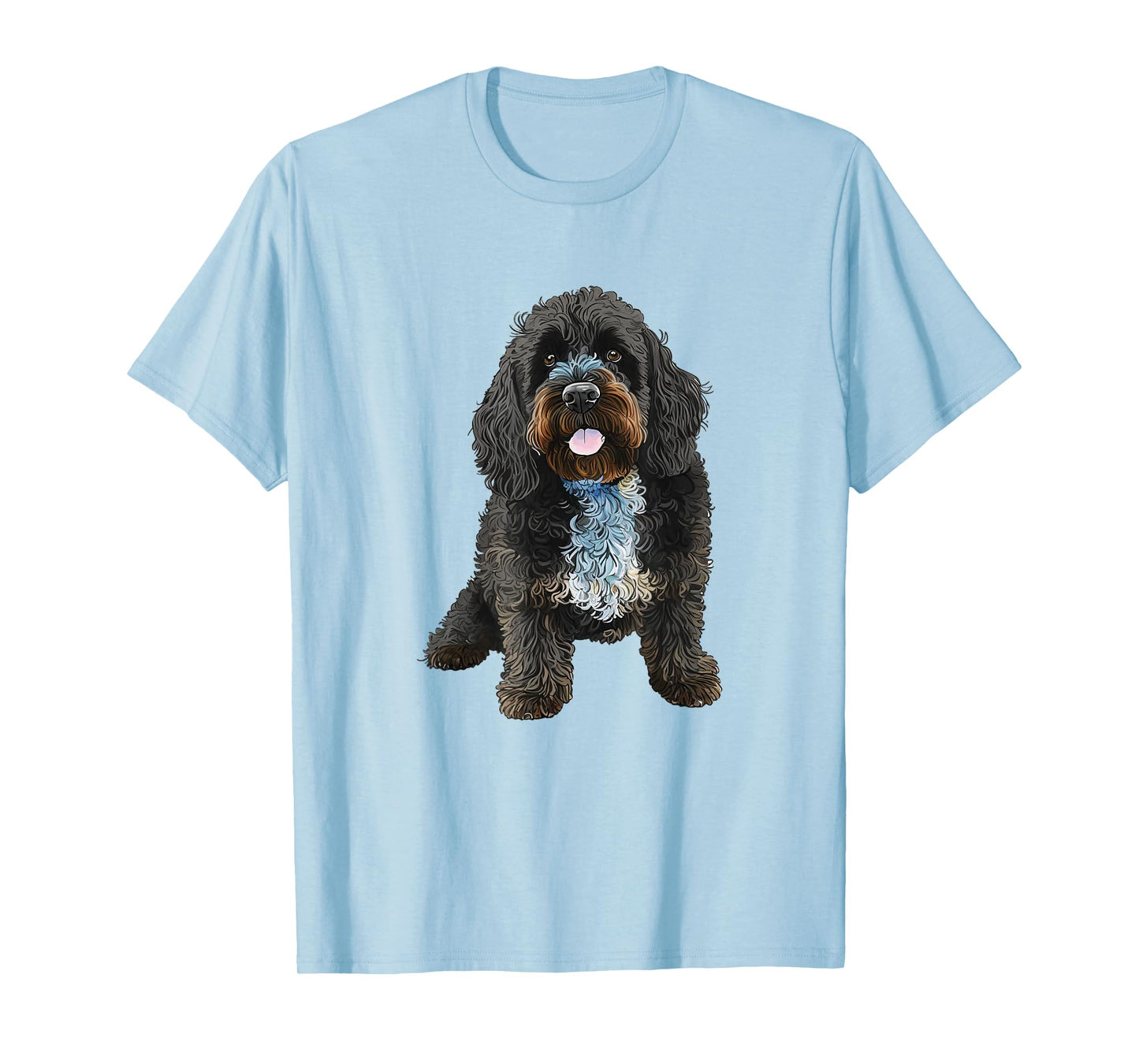 Playful Labradoodle Graphic Art Design T-Shirt