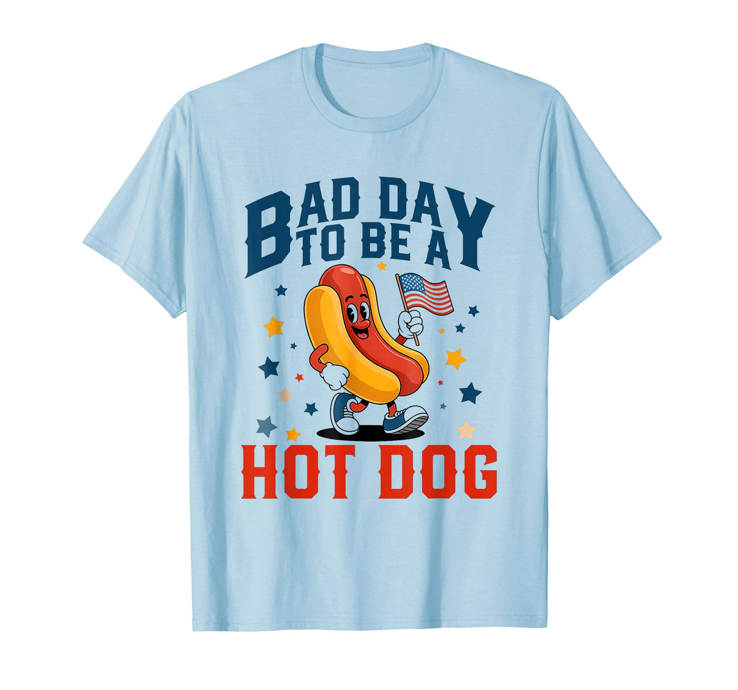 Bad Day To Be A Hot Dog Funny 4th Of July BBQ Grilling T-Shirt