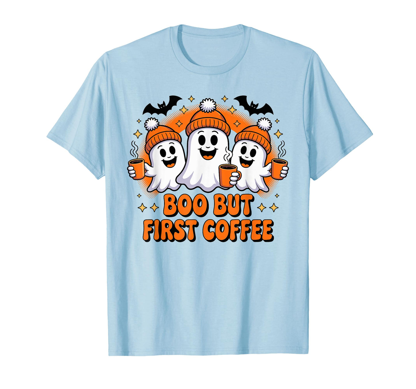 Halloween Boo But First Coffee Lover Ghosts T-Shirt