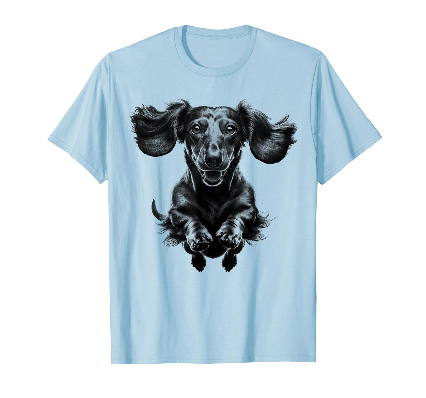 Funny Dachshund in Jump as a Cool Portrait T-Shirt