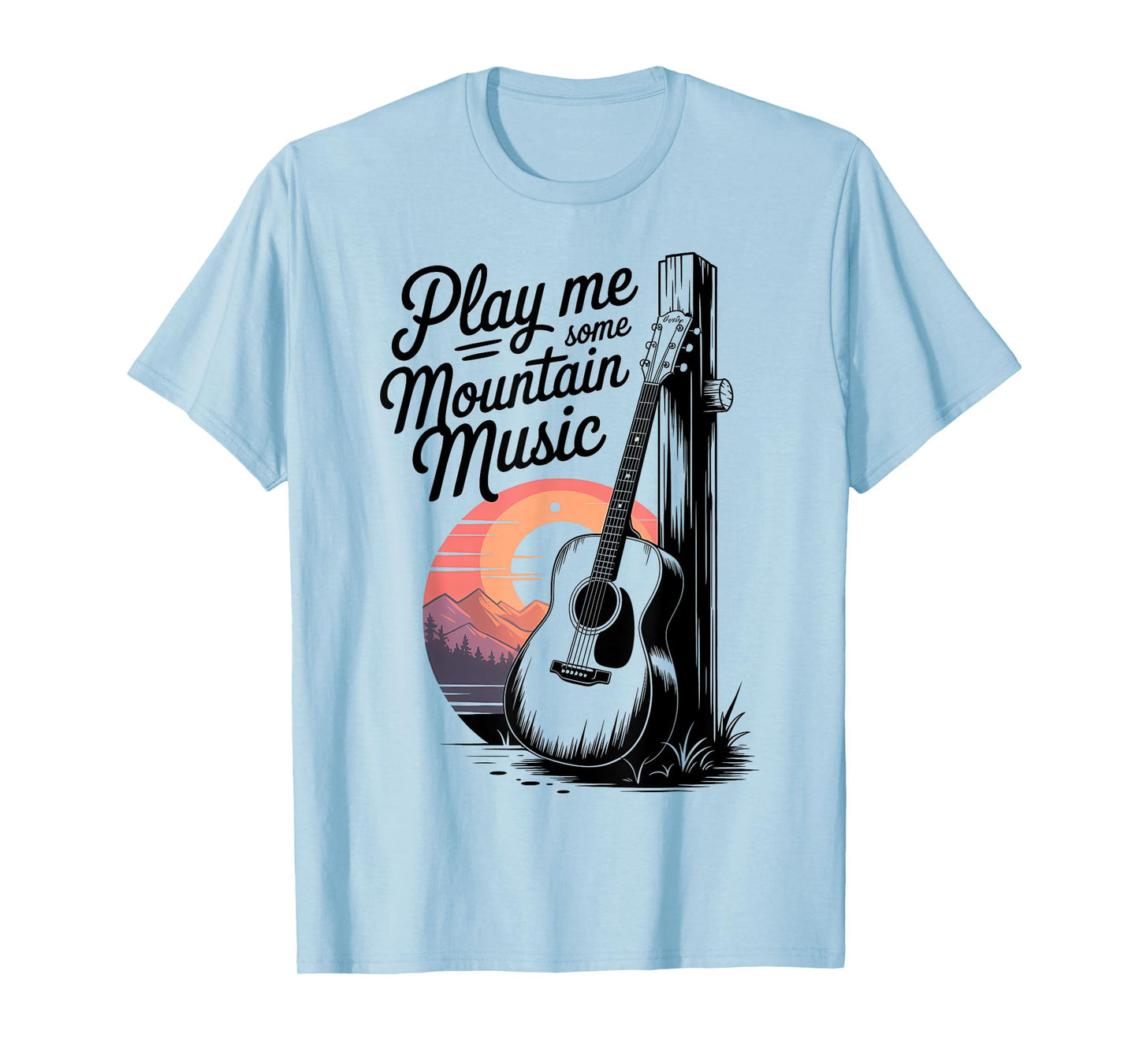 Play Me Some Mountain Music Retro Country Western T-Shirt