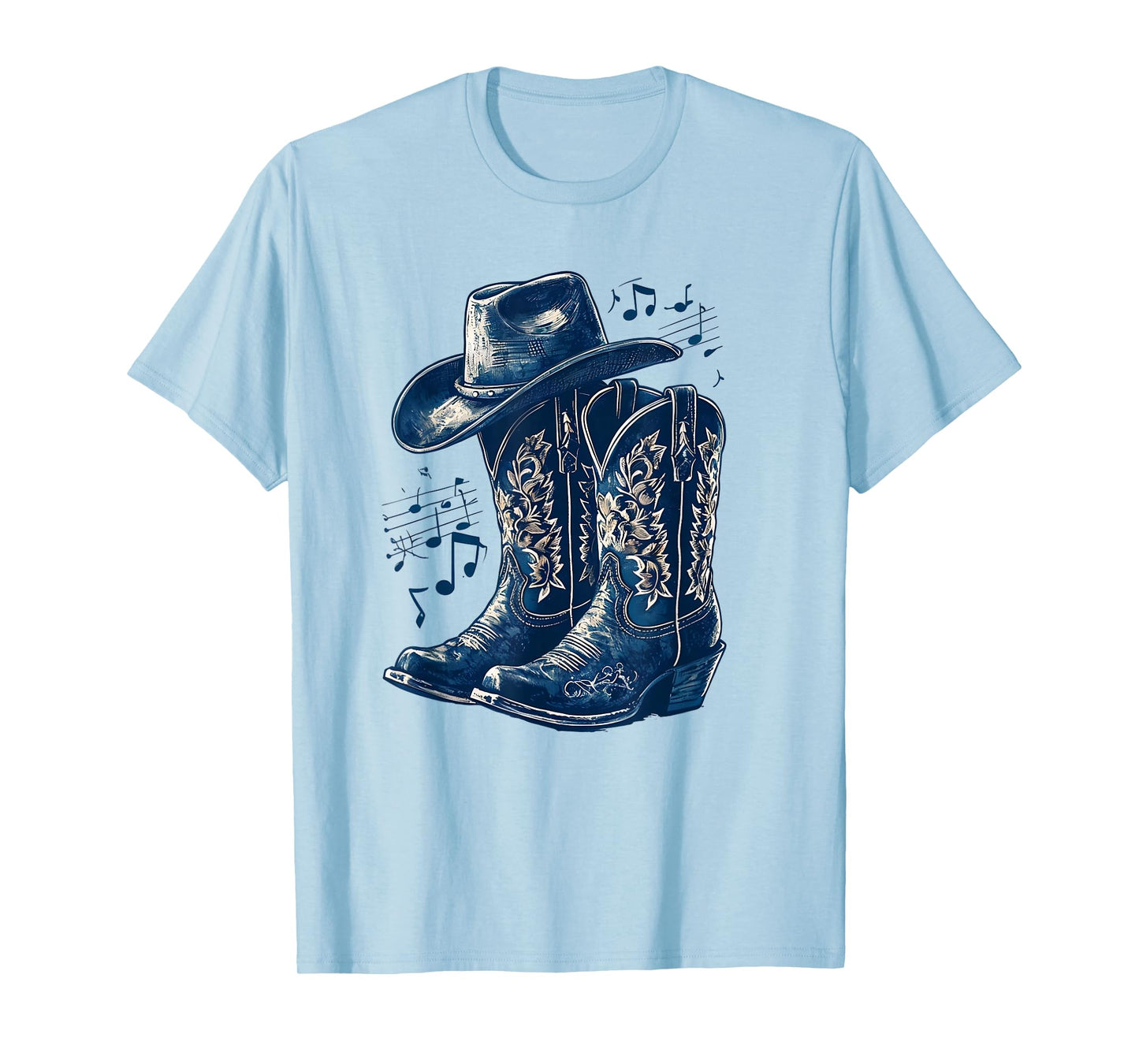 Cowgirl Boot Line Dance Nashville Country Music Concert T-Shirt