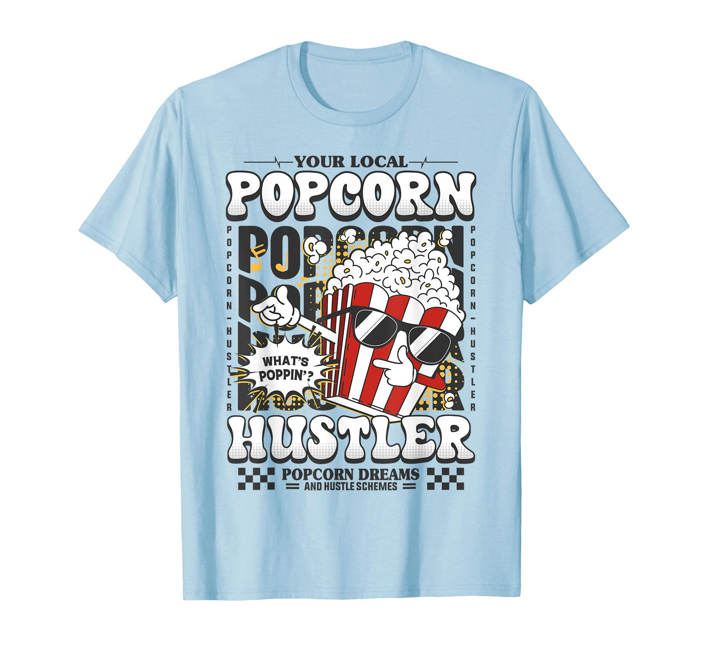 Popcorn For Women Men Popcorn Seller Boys Girls Costume Kids T-Shirt