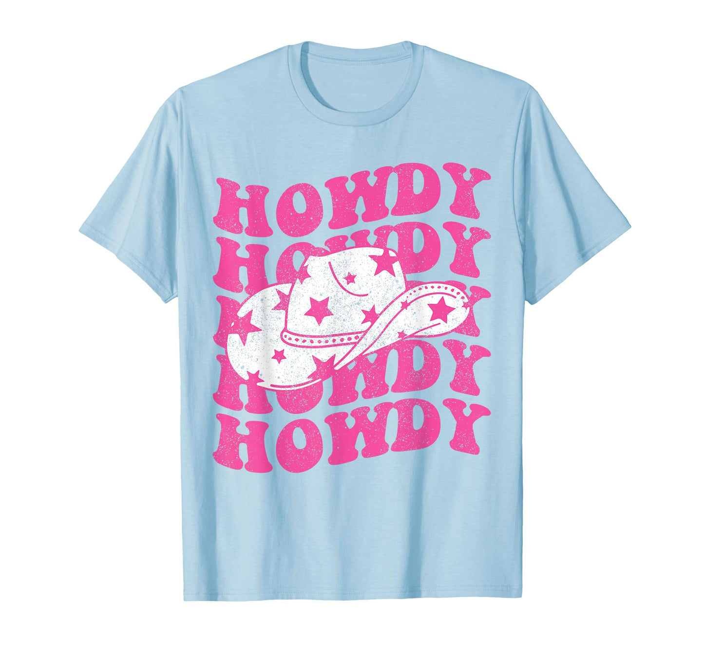 Howdy Southern Western Girl Country Rodeo Pink Cowgirl Women T-Shirt