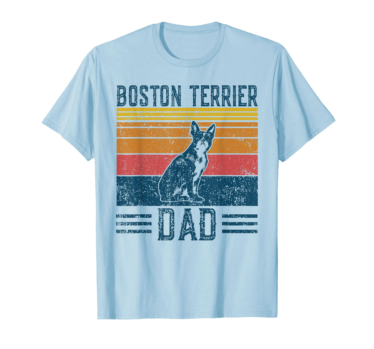 Dog Papa - Vintage Boston Terrier Dad Men Women T-Shirt