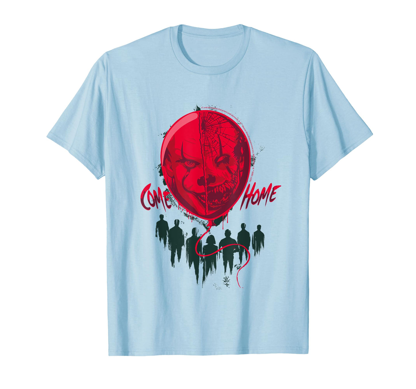 Come Home Creepy Clown Balloon Horror T-Shirt