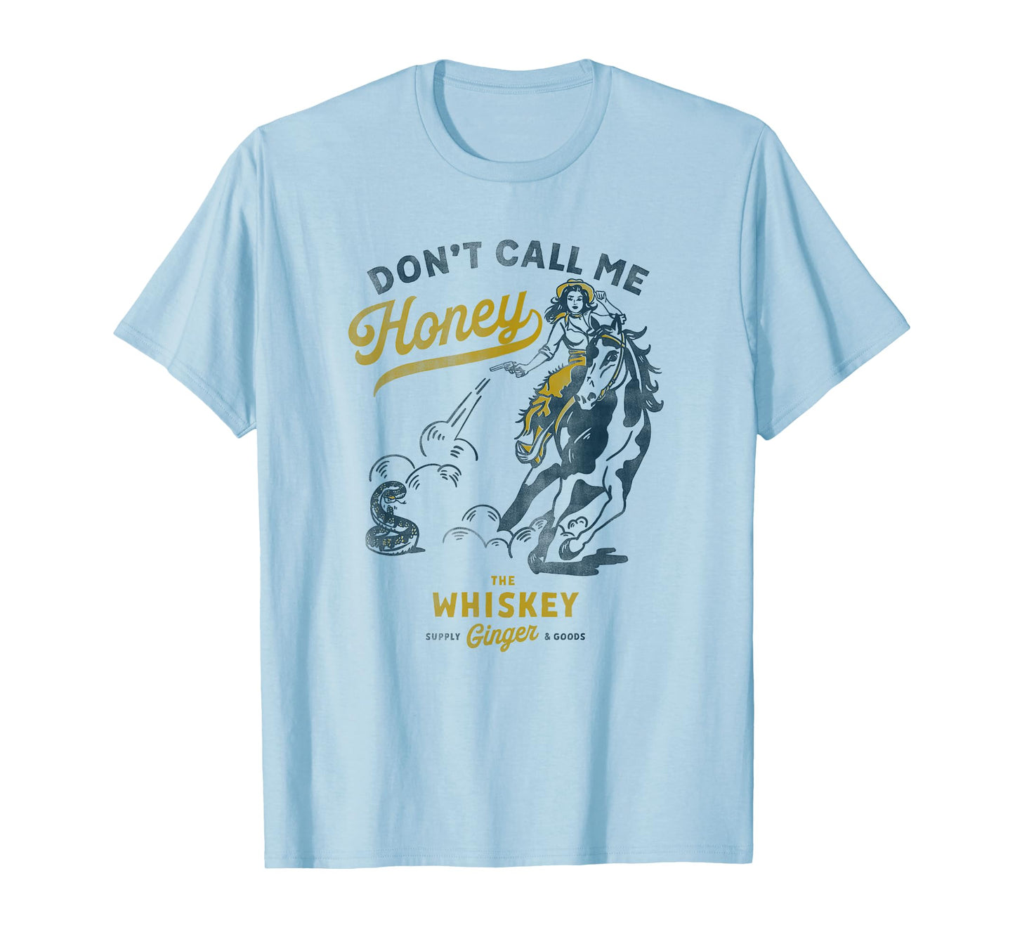 Don't Call Me Honey: Western Pinup Cowgirl On Horseback T-Shirt