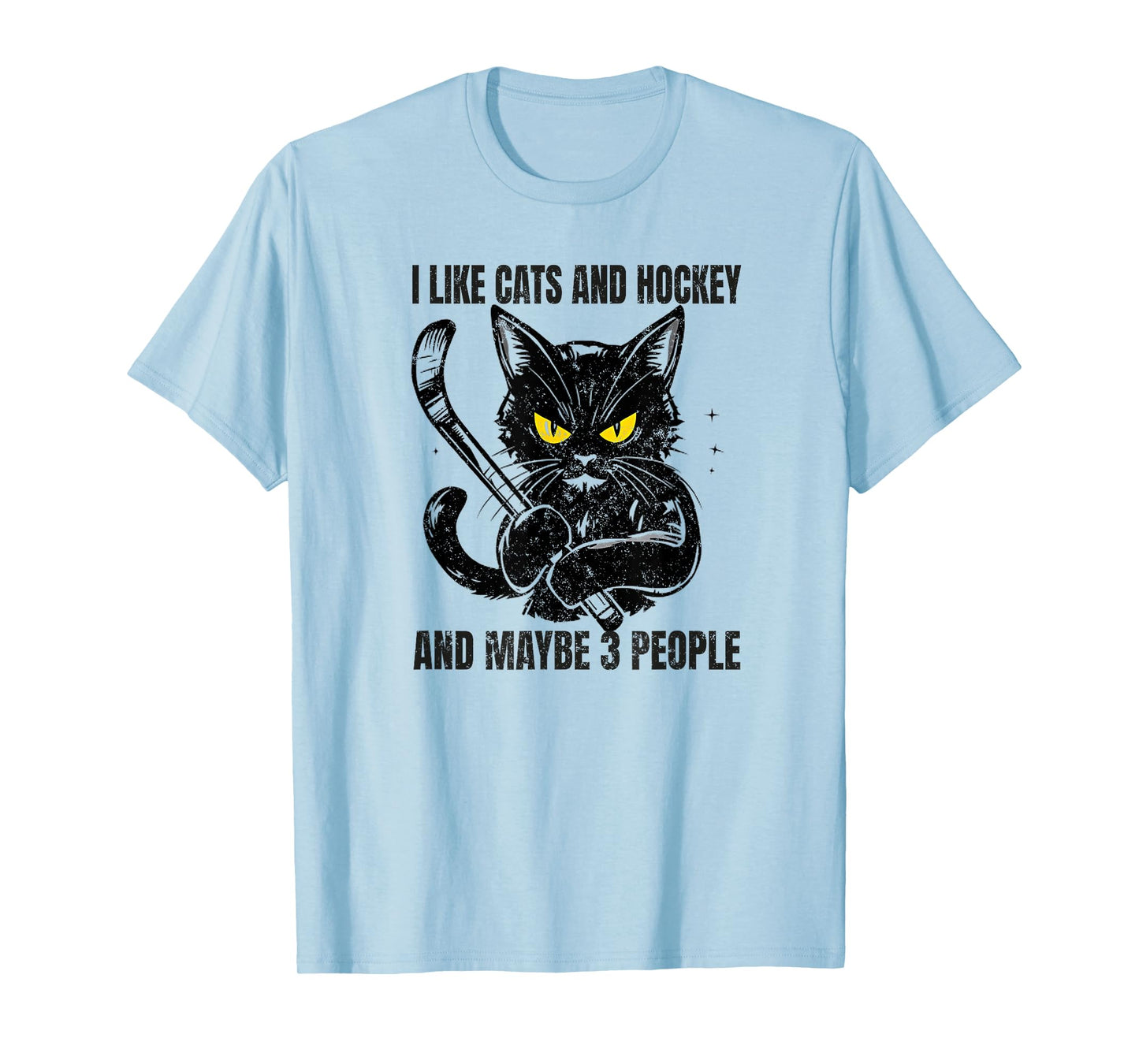 I like cats and hockey and maybe 3 people T-Shirt