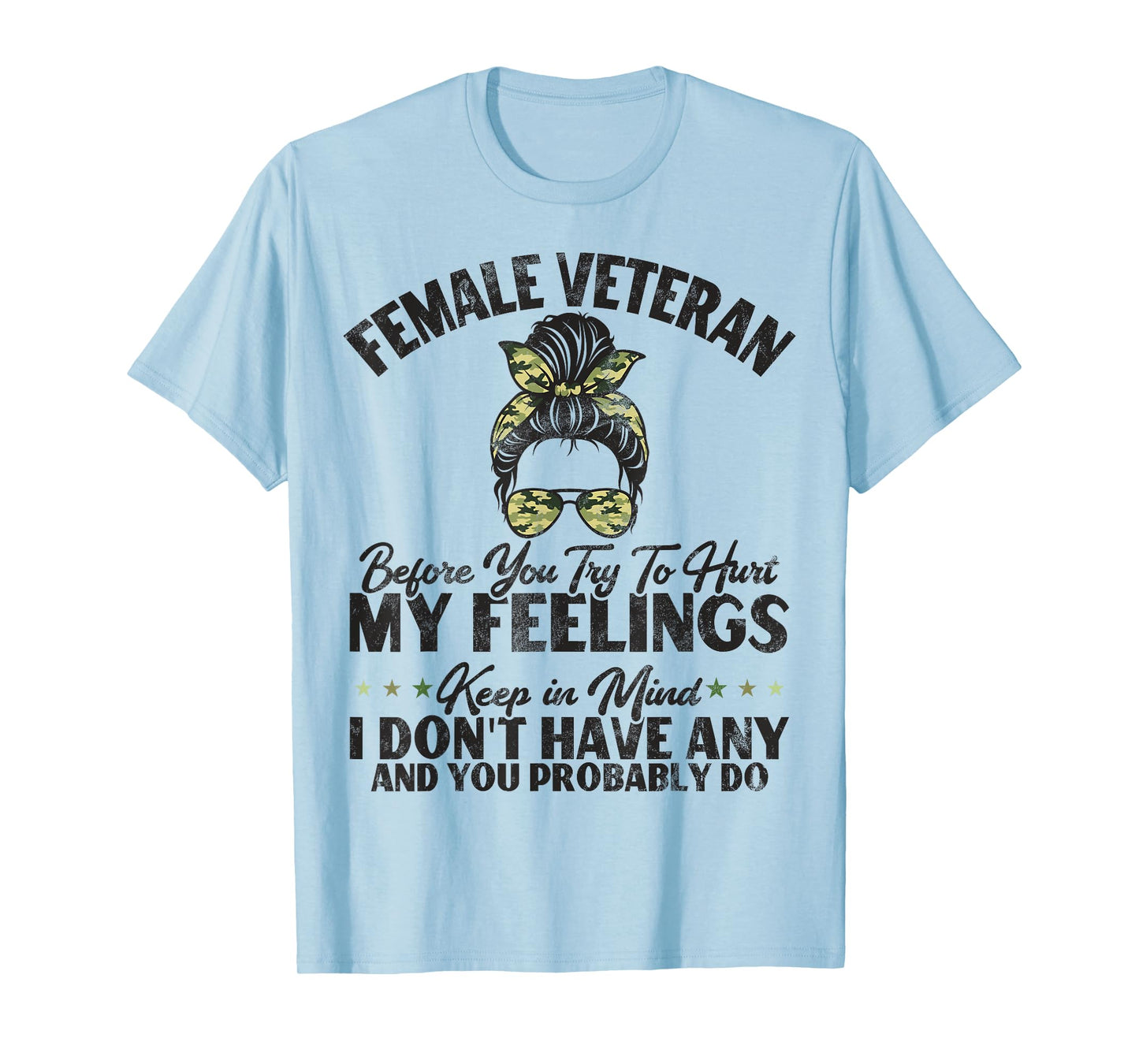 Female Veteran Veteran's Day Women Veteran Soldier Patriotic T-Shirt