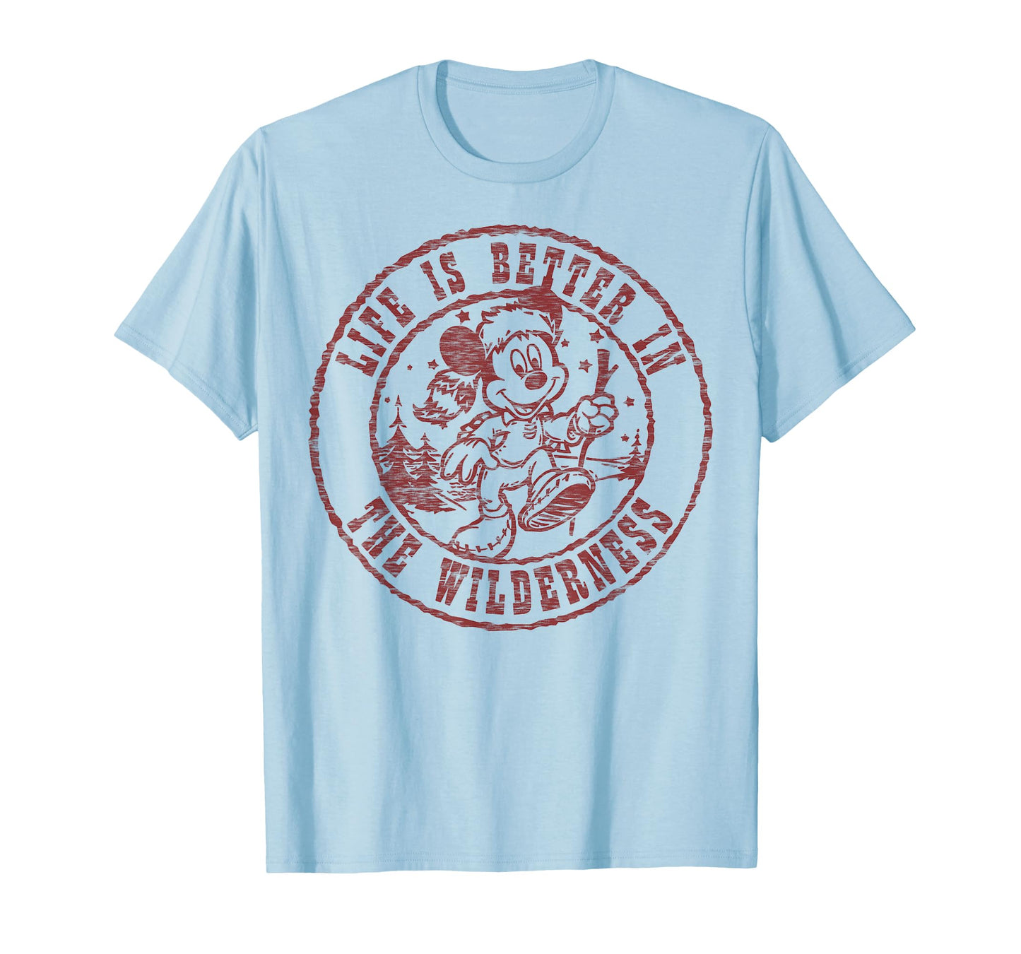 Disney Mickey and Friends Life is Better in The Wilderness T-Shirt Small