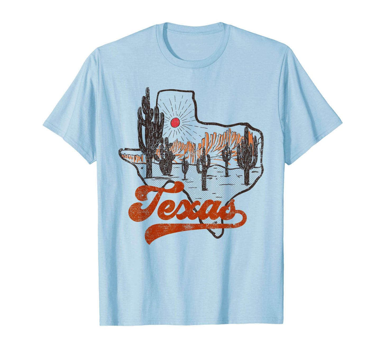 Retro Vintage Cactus Desert Western Country Texas Cowgirls T-Shirt