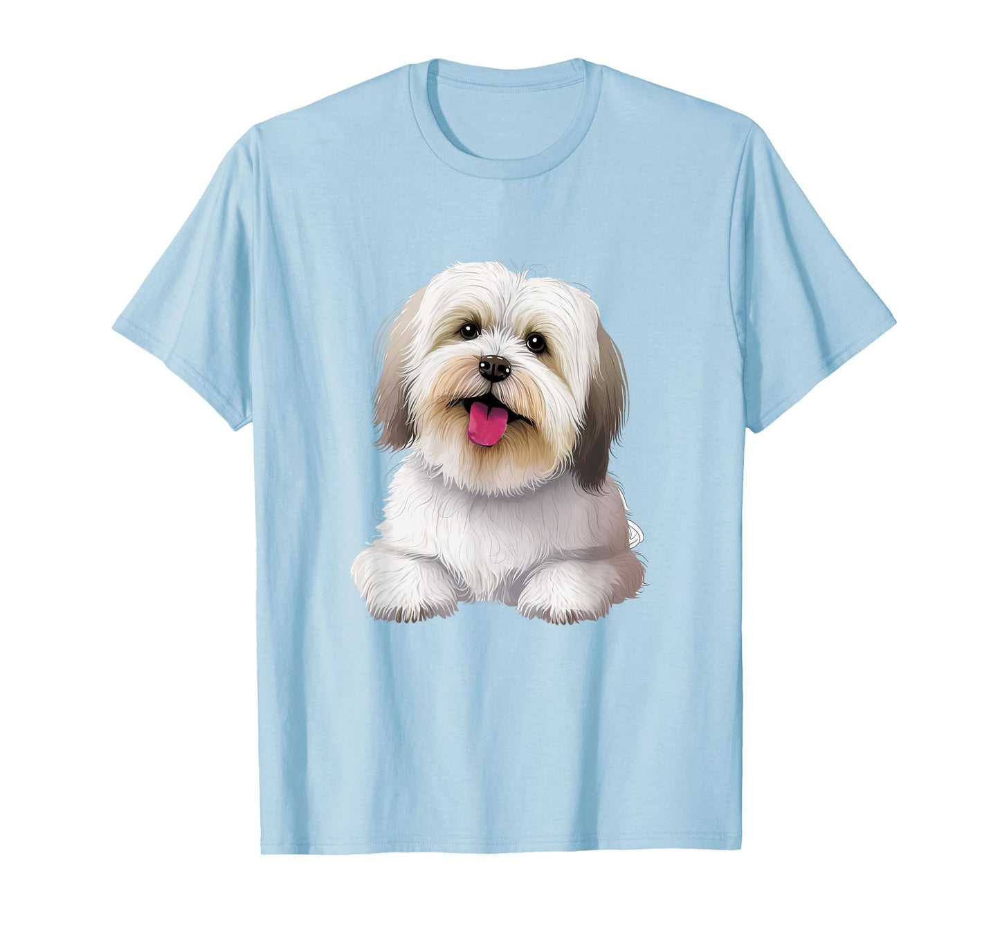 Cute Lhasa Apso Dog Design T-Shirt