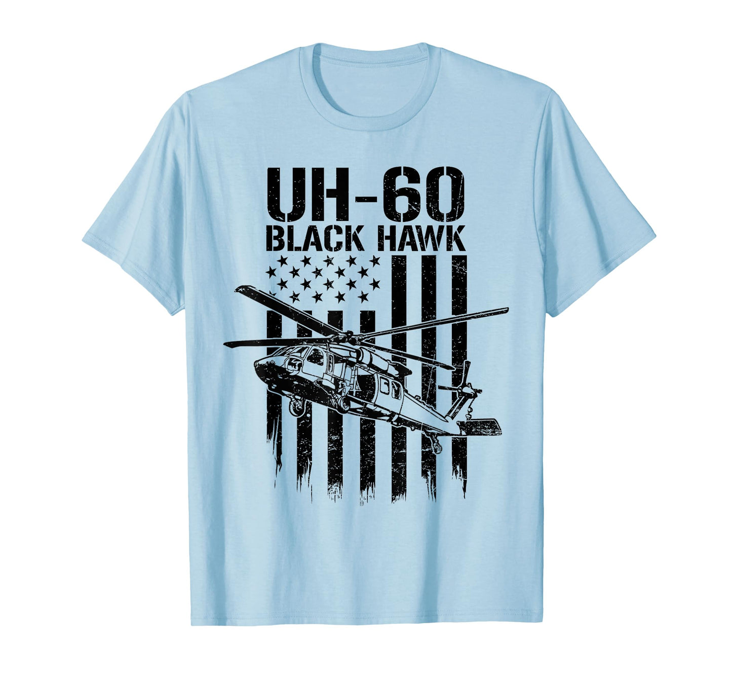 UH-60 Black Hawk Flag American Military Helicopter Aircraft T-Shirt