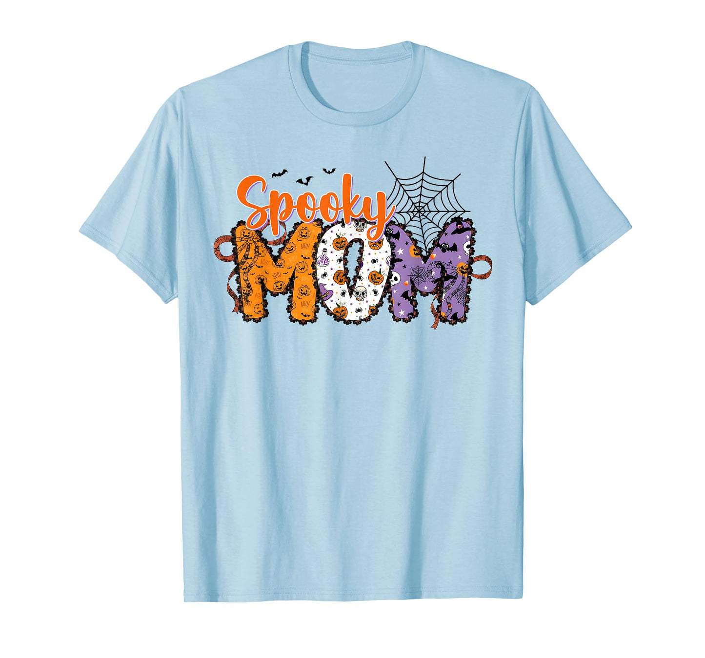Spooky Mom Coquette Bow Mom Halloween T-Shirt