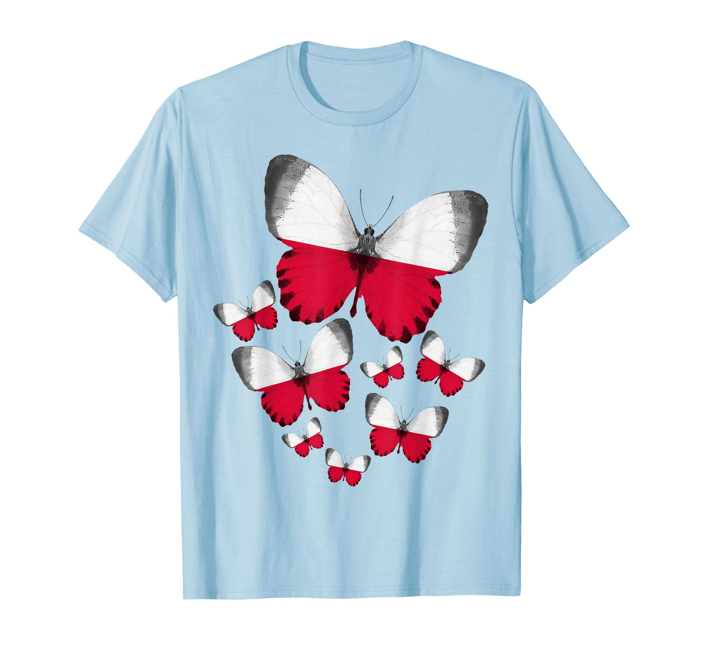 Polish Flag Outfit Ideas For Kids & Poland Polska Butterfly T-Shirt