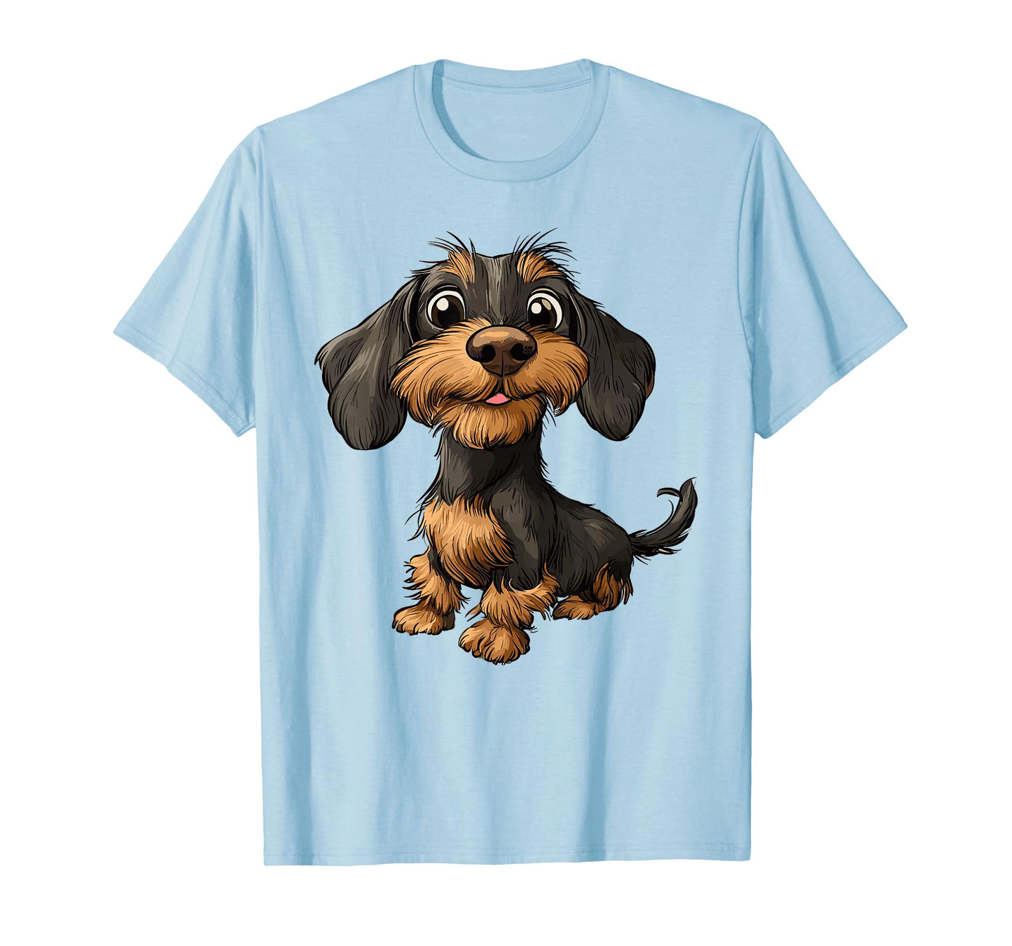 Wirehaired Dachshund Teckel Dog Hunting funny Portrait T-Shirt