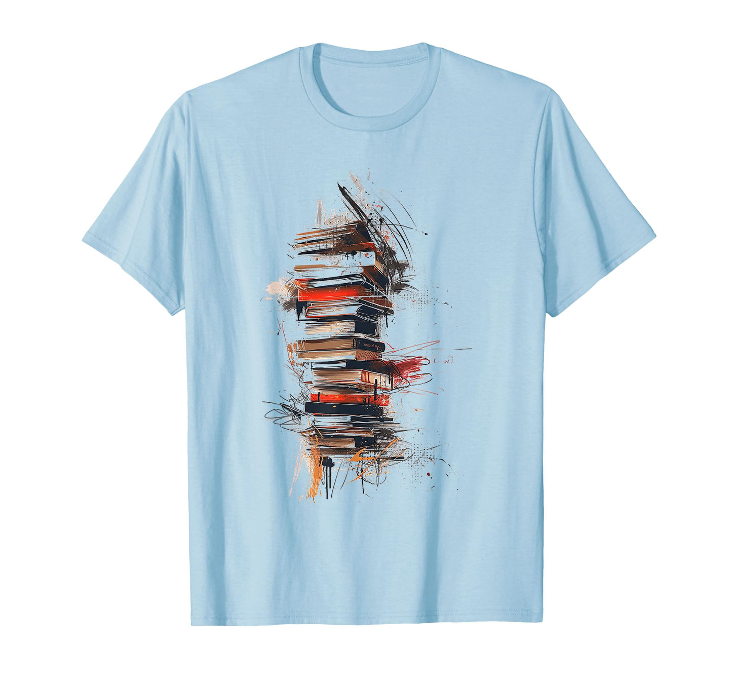 Books Abstract Graphic Drawing Art Painting Books T-Shirt