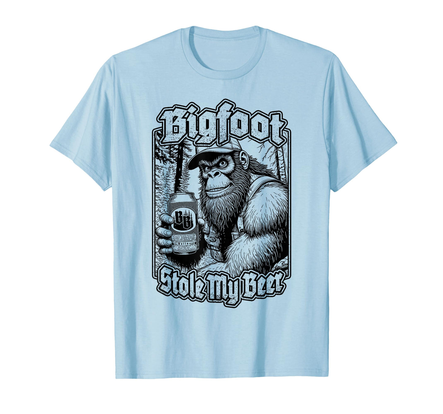 Bigfoot Stole My Beer Lover Funny Sasquatch Redneck Beers T-Shirt