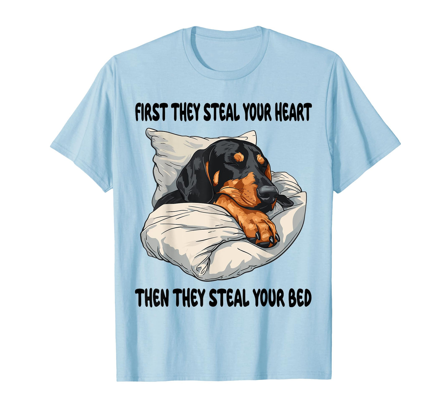Black And Tan Coonhound Sleeping Pajamas Nightgown T-Shirt