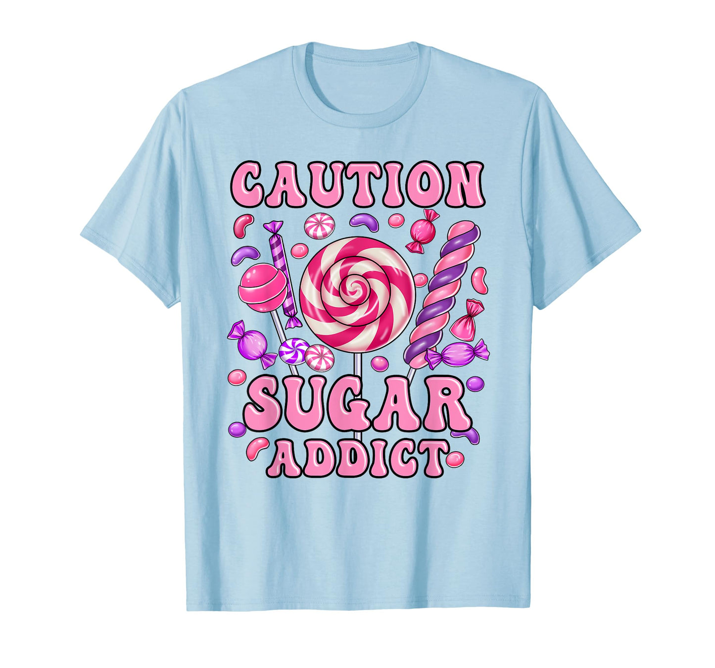 Funny Lollipop Candy Design for Women Girl Toddler Kids T-Shirt