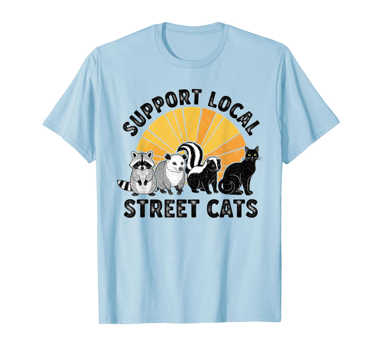 Support Local Street Cats Team Trash Opossum Raccoon Rat T-Shirt