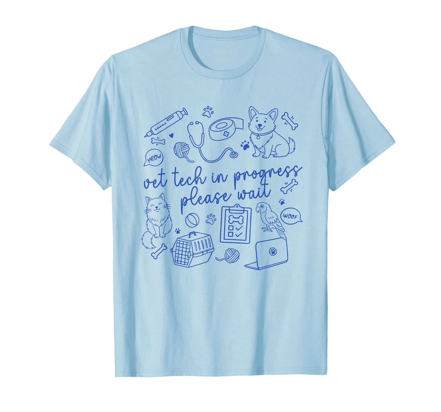 Retro Vet Tech in Progress Funny Veterinary Assistant Outfit T-Shirt