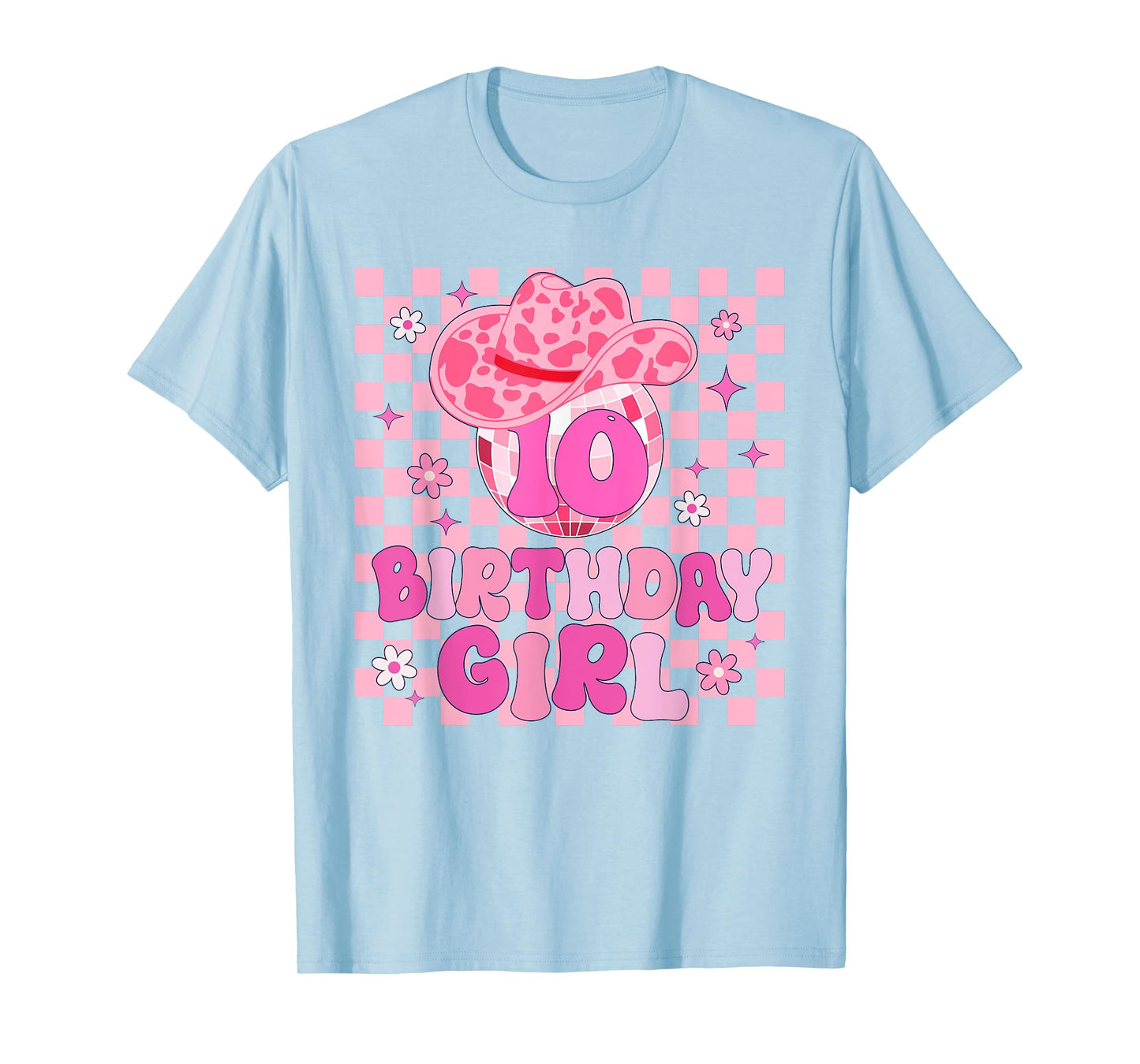 Western Disco Theme 10th Birthday Cowgirl Rodeo 10 Year Old T-Shirt
