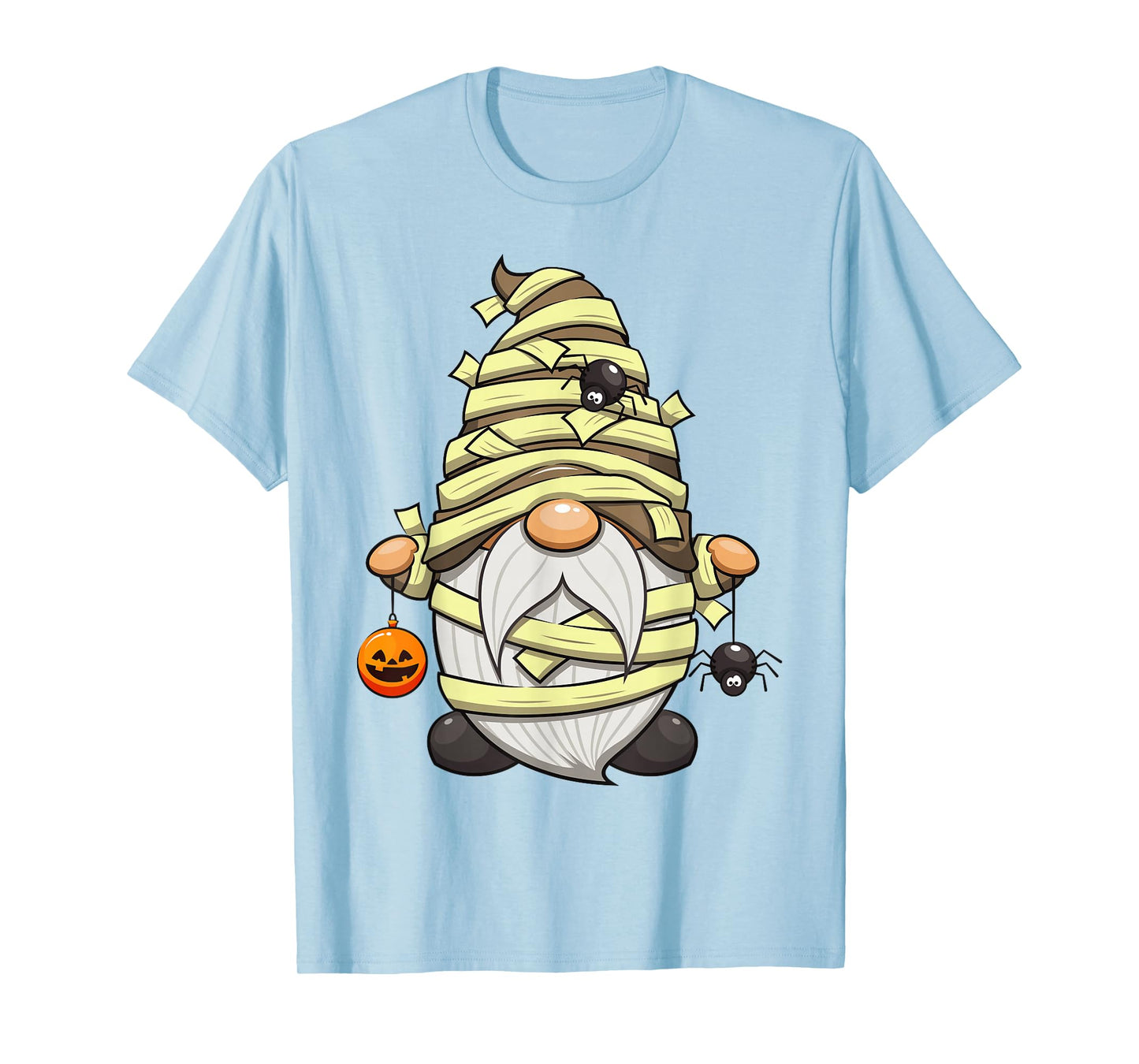 Funny Mummy Gnome with Jack O' Lantern Halloween Gnome T-Shirt