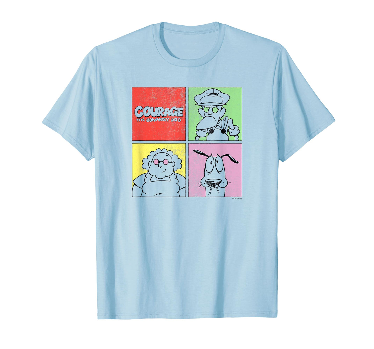 Courage The Cowardly Dog Family Pop Art Cartoon T-Shirt