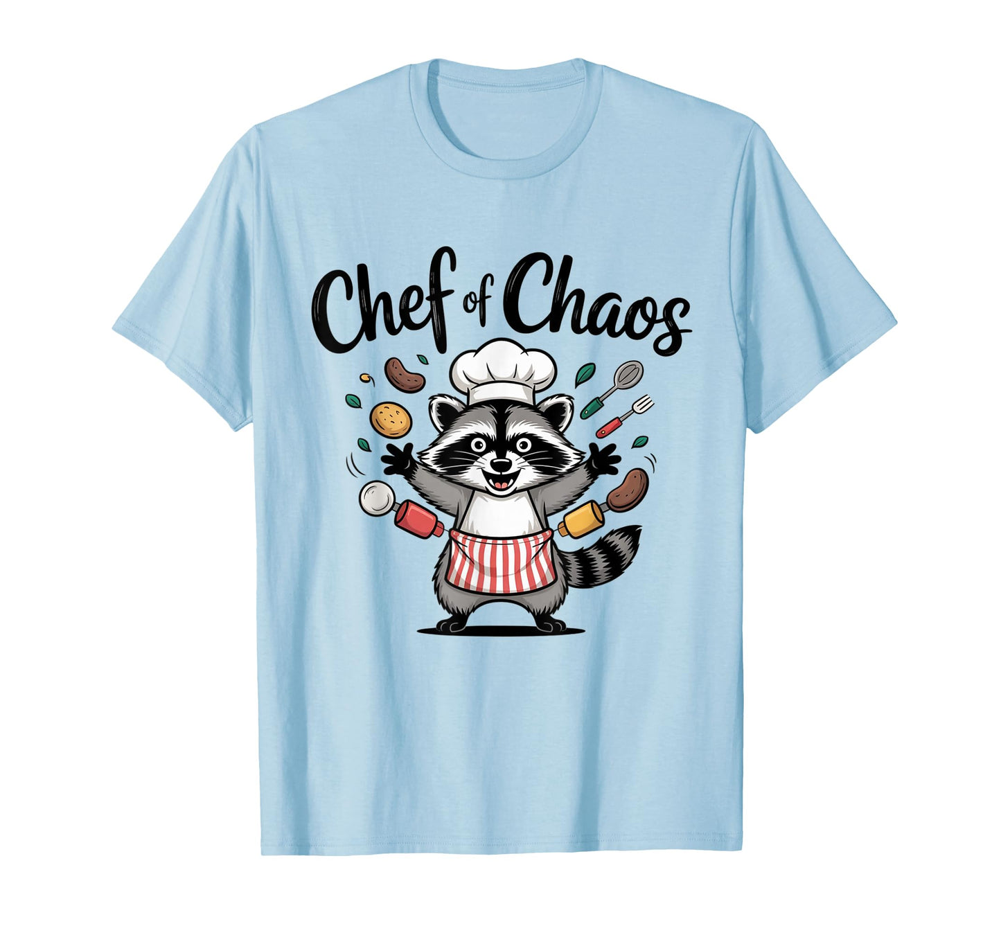 Chef of Chaos Raccoon Funny Cooking Kitchen T-Shirt