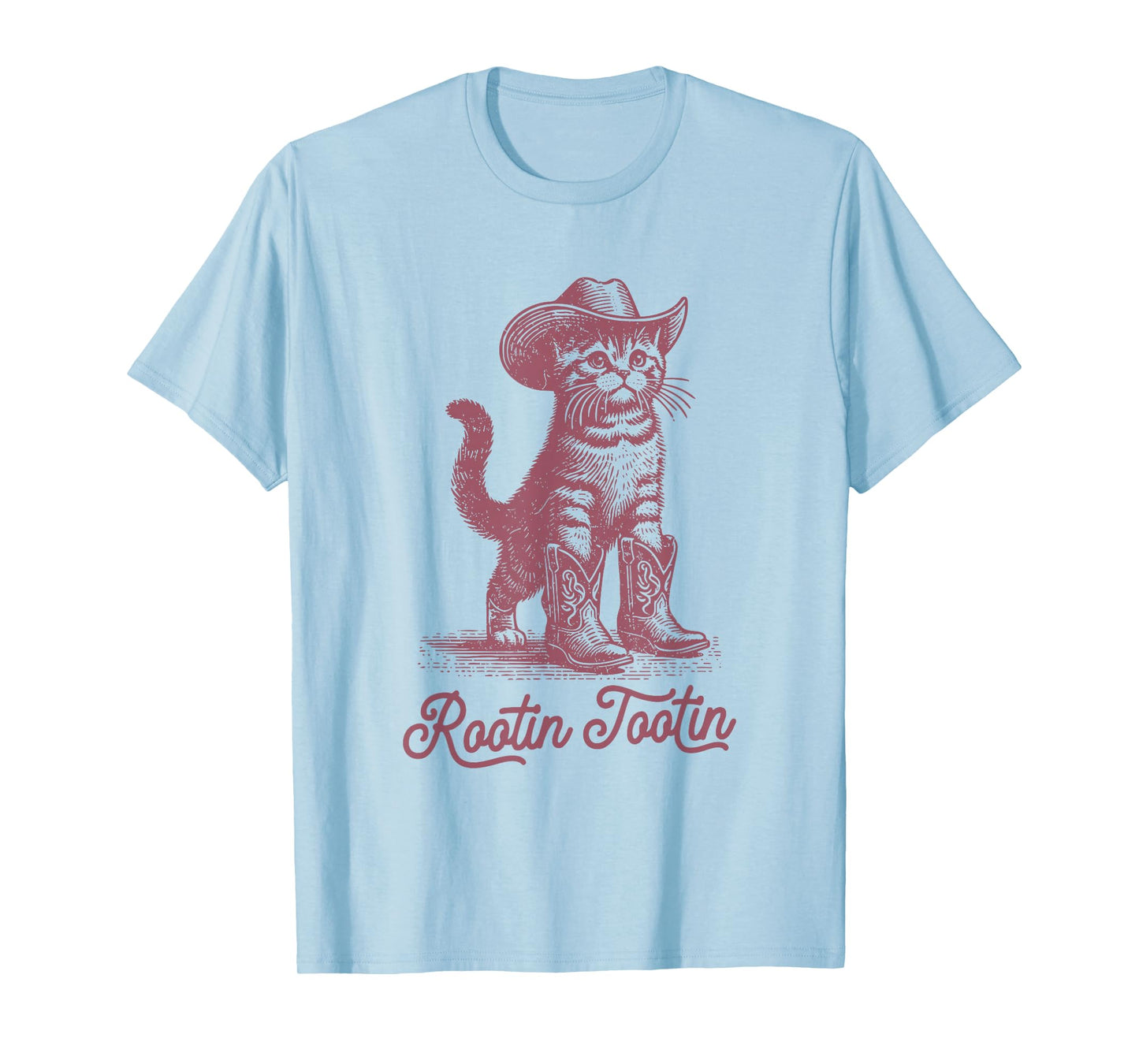 Rootin Tootin Kitty Vintage Kitten Cowgirl Cowboy Cat T-Shirt