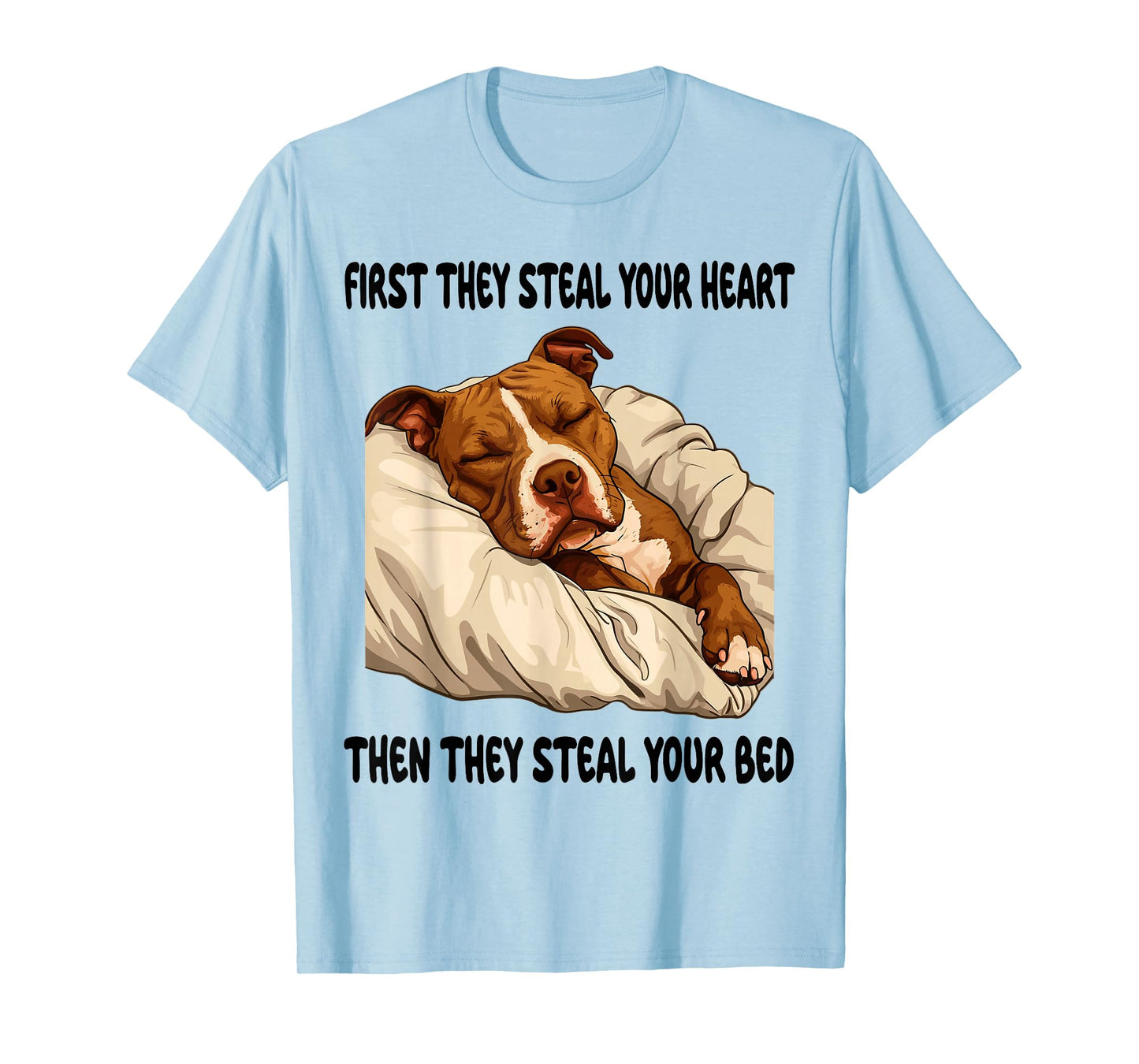 Pitbull Sleeping Pajamas Nightgown T-Shirt