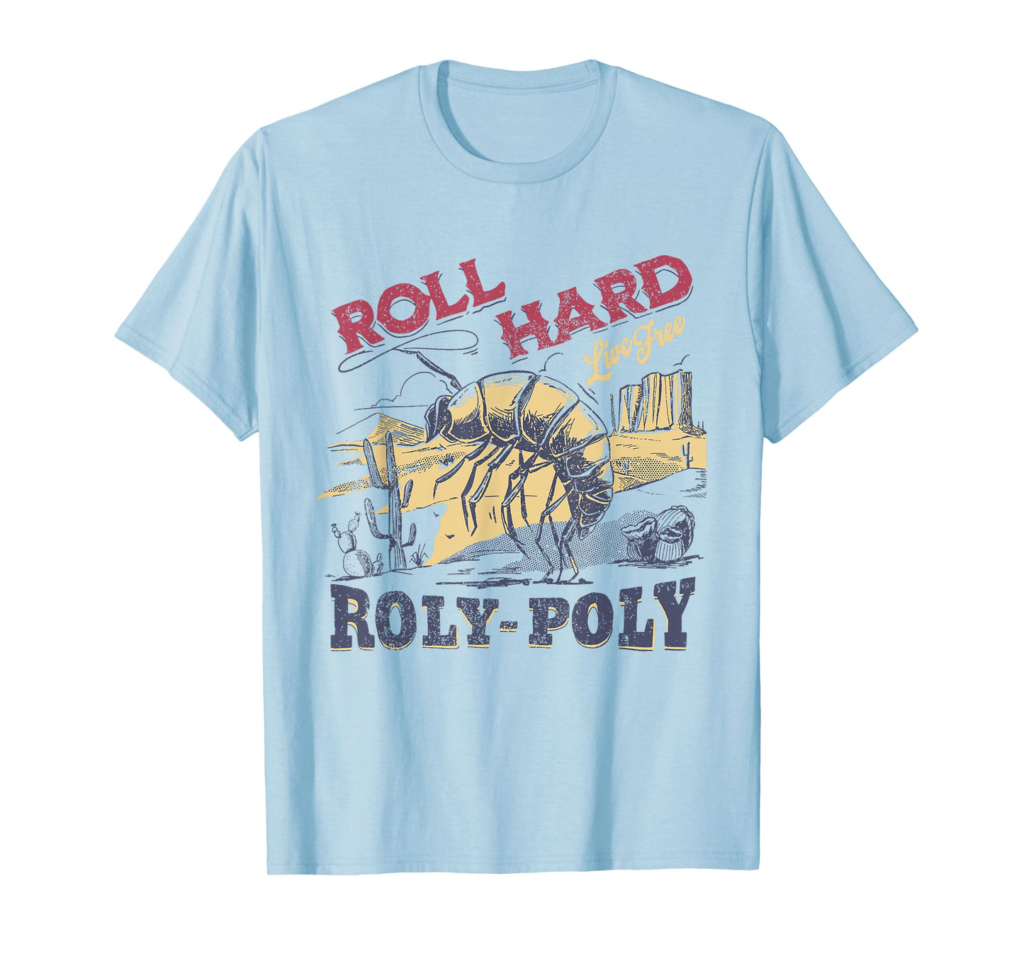 Roly Poly Western Rodeo Cowboy Dung Beetle T-Shirt