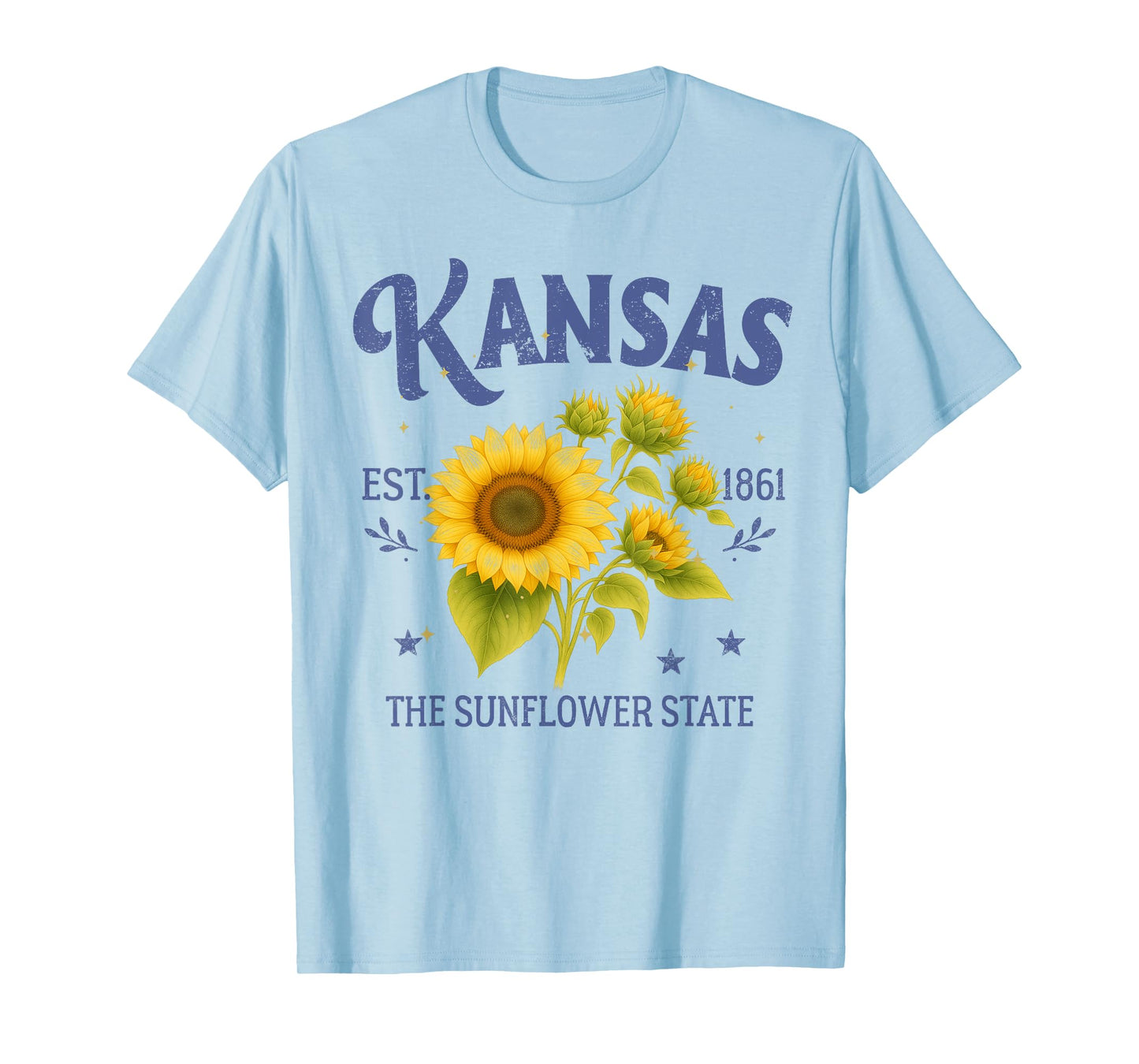Kansas The Sunflower A State Traveling Trip Souvenir T-Shirt