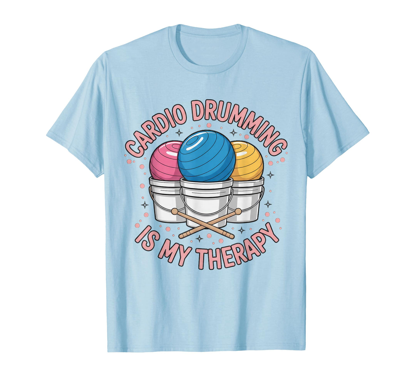 Retro Cardio Drumming is My Therapy Fitness Workout T-Shirt