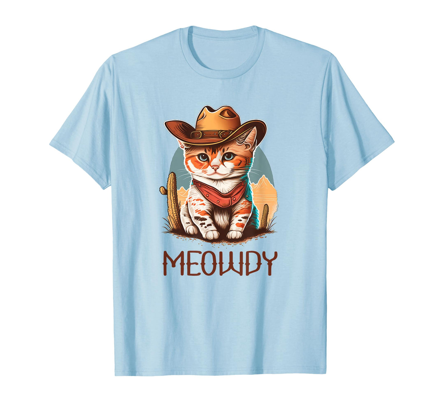 Meowdy Cat Funny Howdy Meme Western Cowboy Kitten T-Shirt
