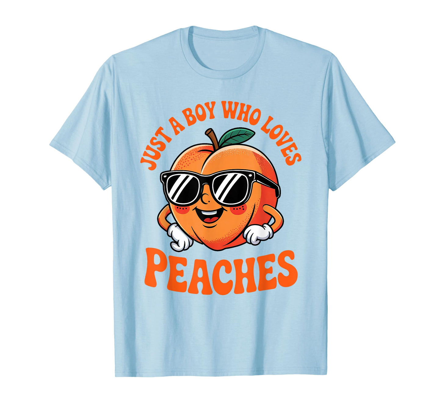 Just a Boy Who Loves Peaches Peach Teen Boys Toddler Kid T-Shirt