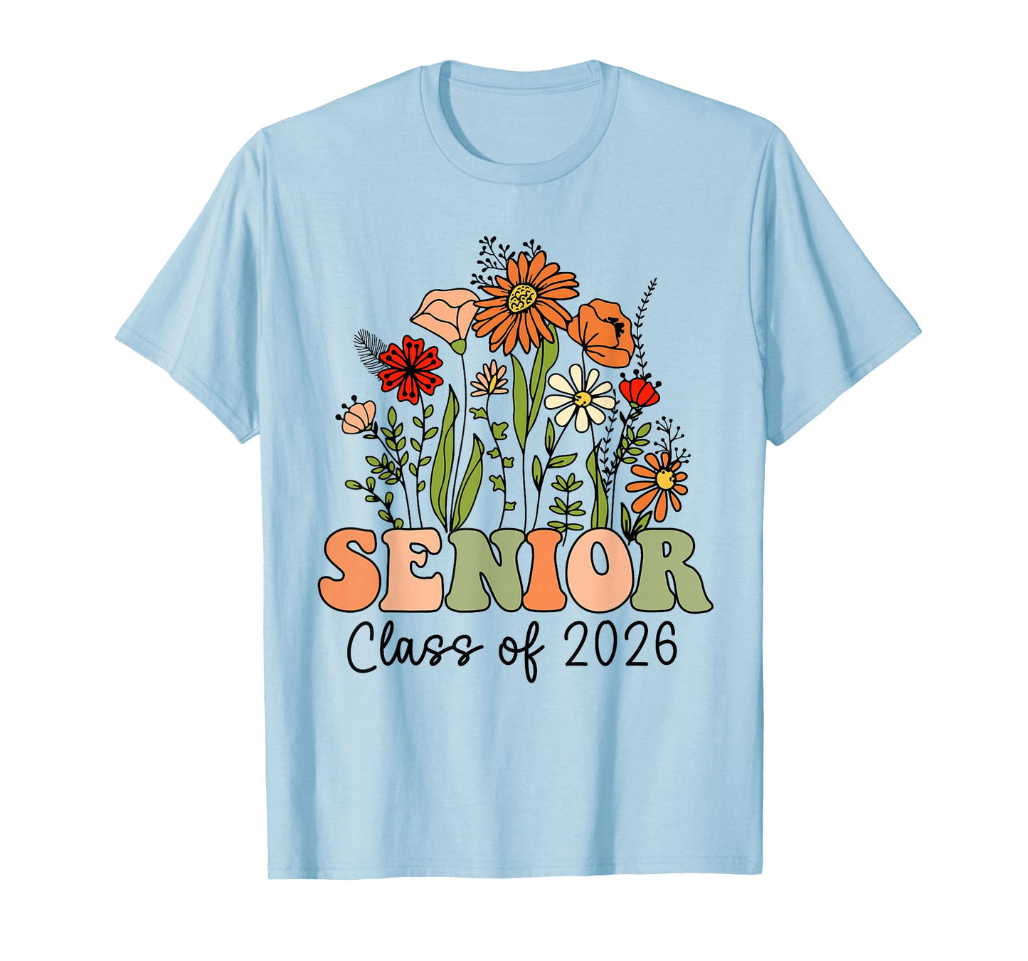 Senior 2026 Graduate Class of 2026 Wildflowers Graduation T-Shirt