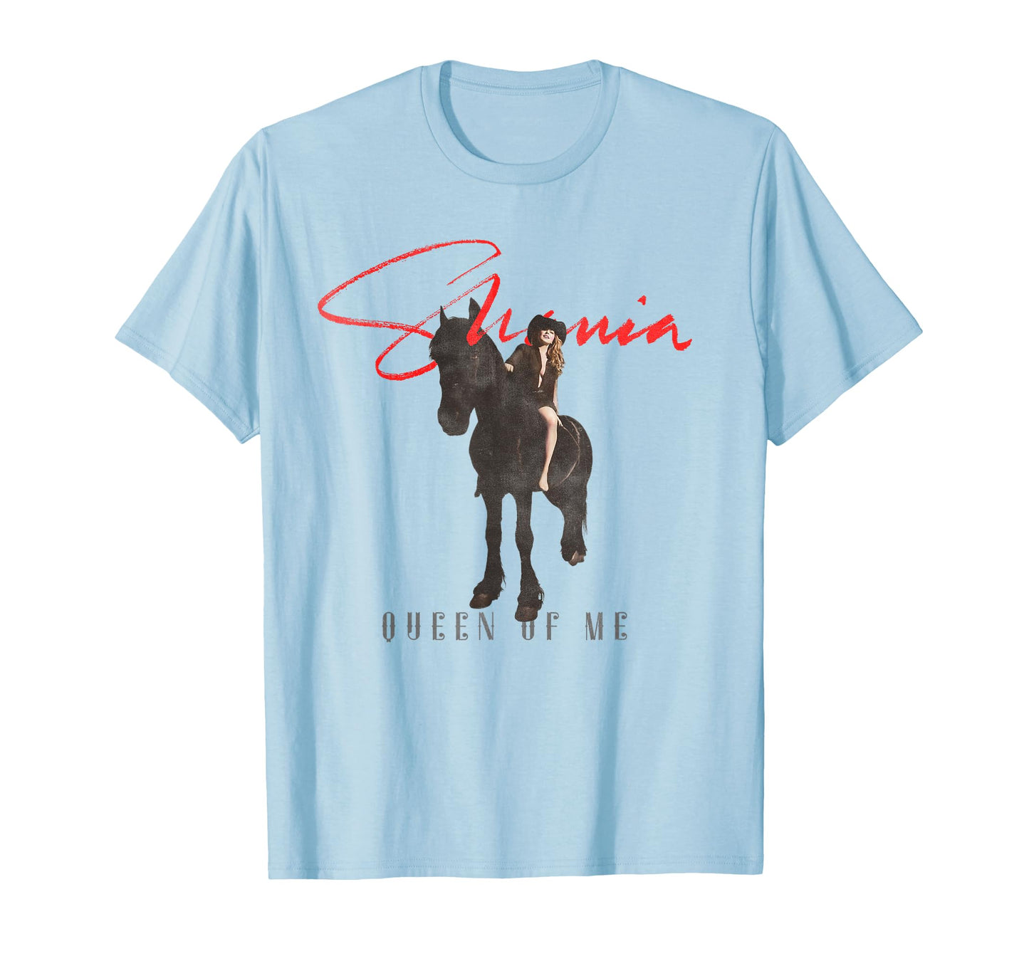 Official Shania Twain Queen Of Me Horseback Grey T-Shirt
