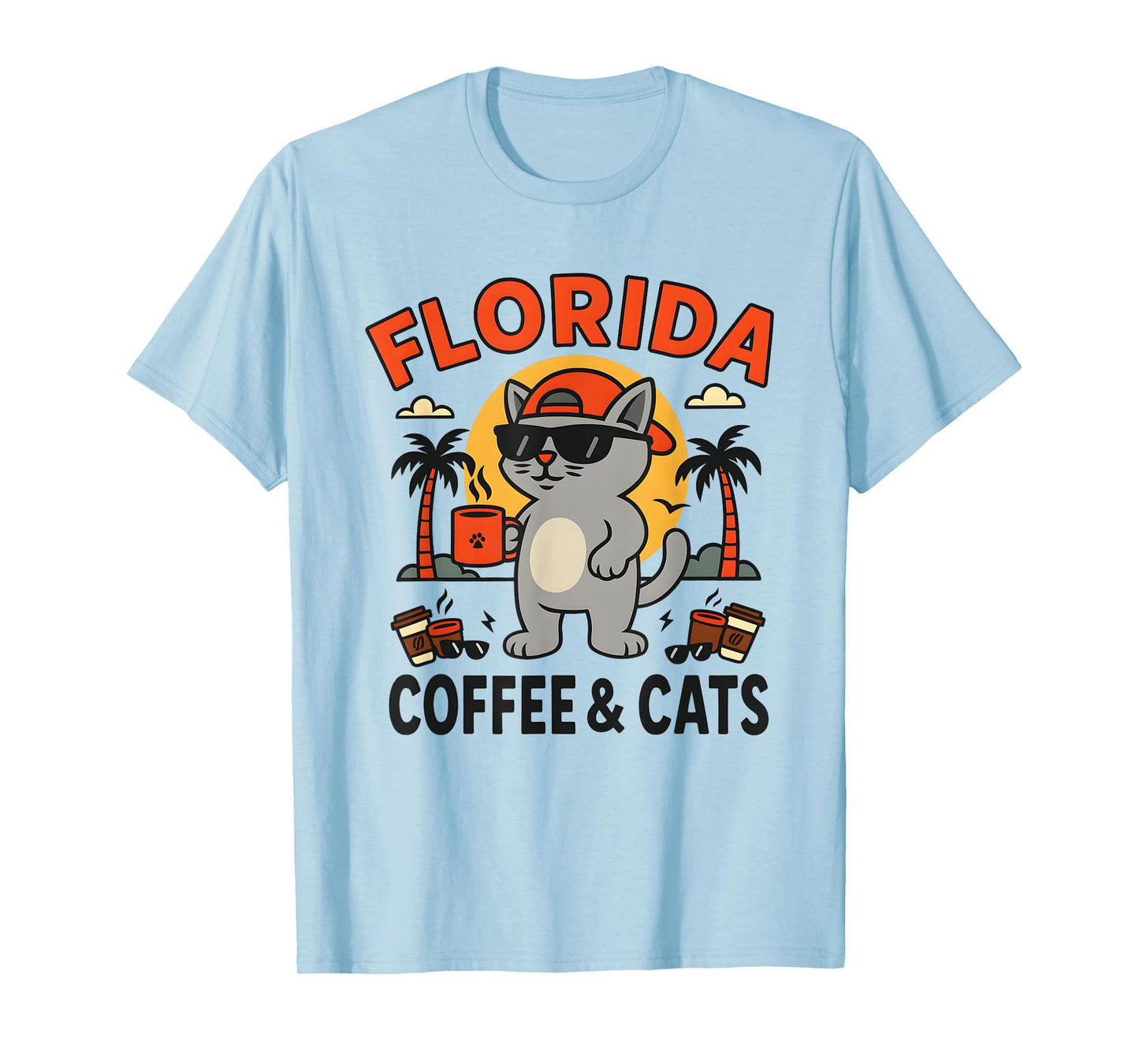 Florida Coffee and Cats T-Shirt