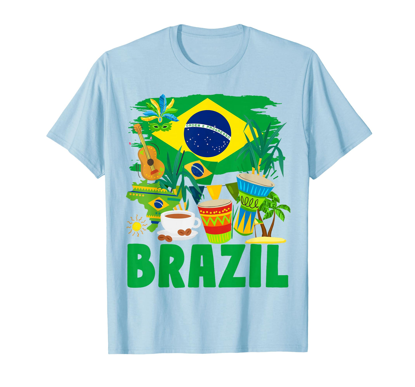 Brazil Flag Outfit Idea For Kids Brasil & Brazilian Flag T-Shirt