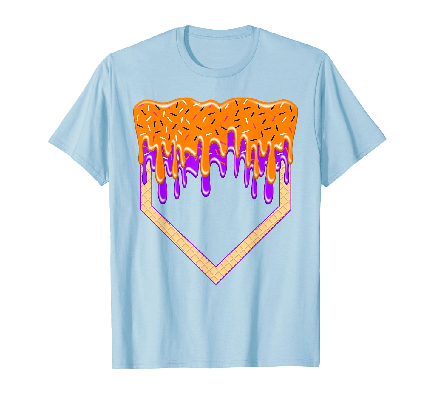 Halloween Baseball Home Plate Drip Baseball Lifestyle Boys T-Shirt