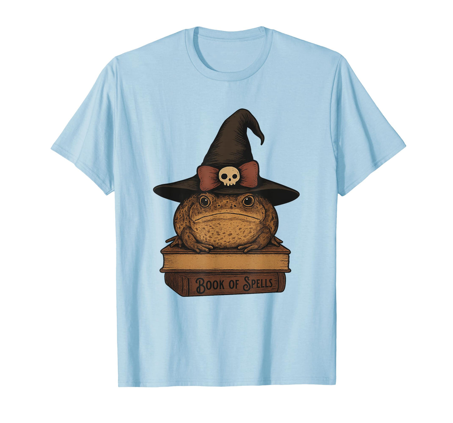 Witch Toad Halloween Spell Book Magic Frog T-Shirt