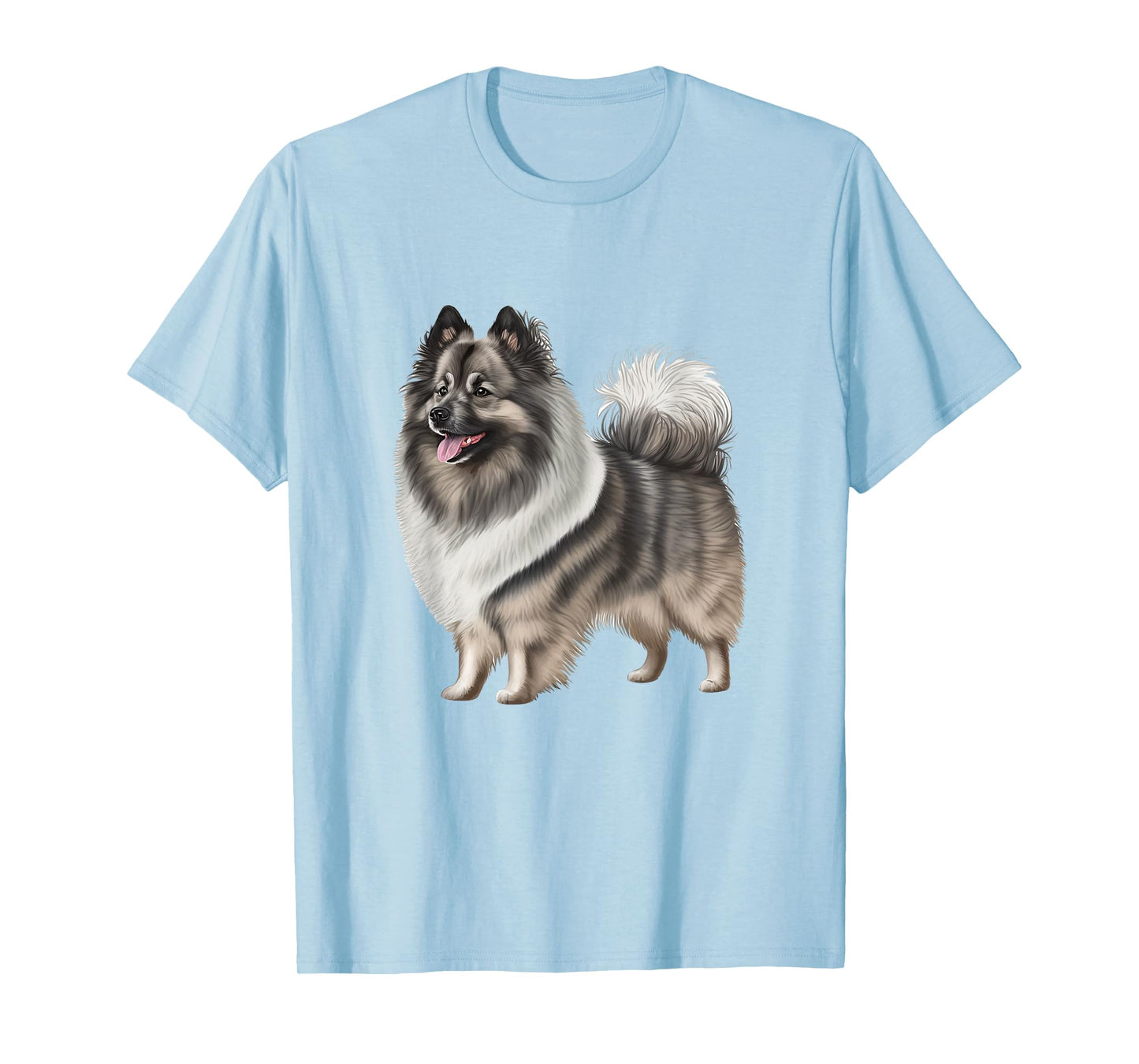 Adorable Keeshond Dog Art Illustration T-Shirt