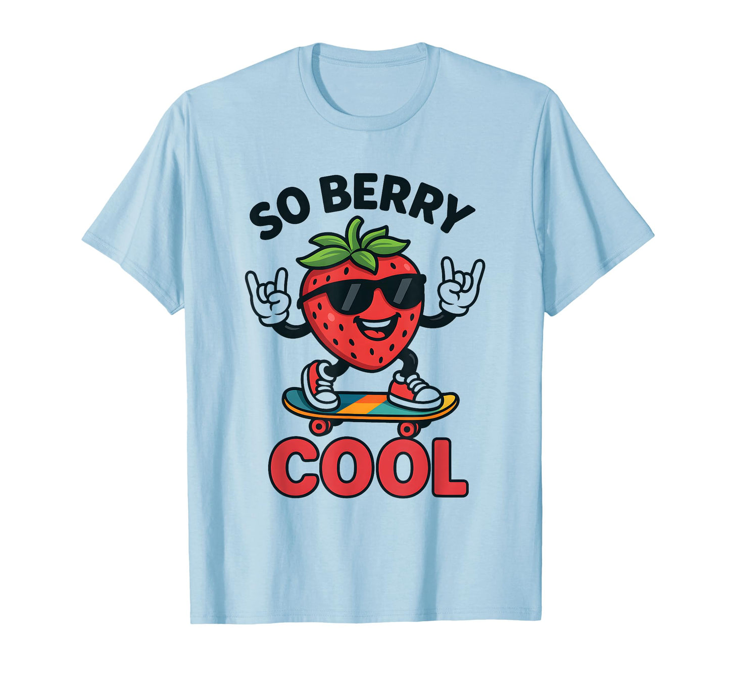 So Berry Cool Boys Strawberry Season Fruit Lover Groovy T-Shirt