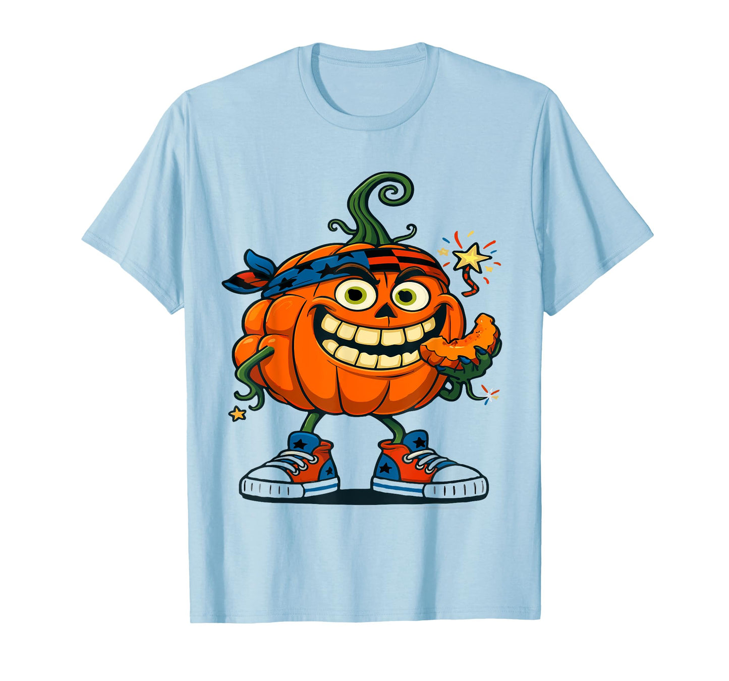 Patriotic Pumpkin US Flag Horror Party 4th of July Halloween T-Shirt
