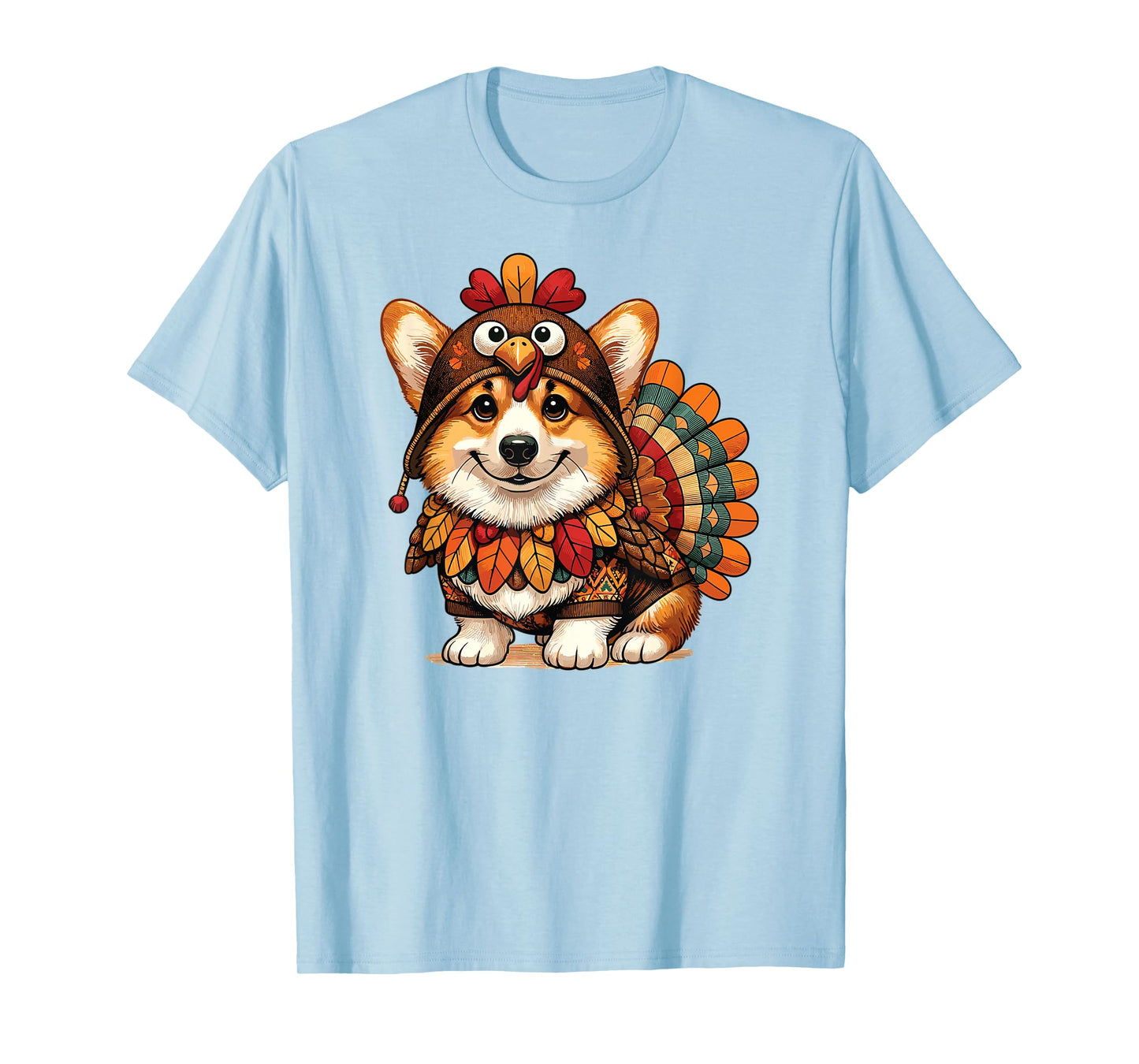 Corgi Dog Turkey Thanksgiving Costume Women Men Kids Toddler T-Shirt