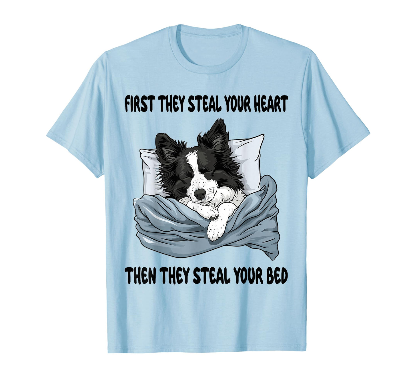 Border Collie Sleeping Pajamas Nightgown T-Shirt