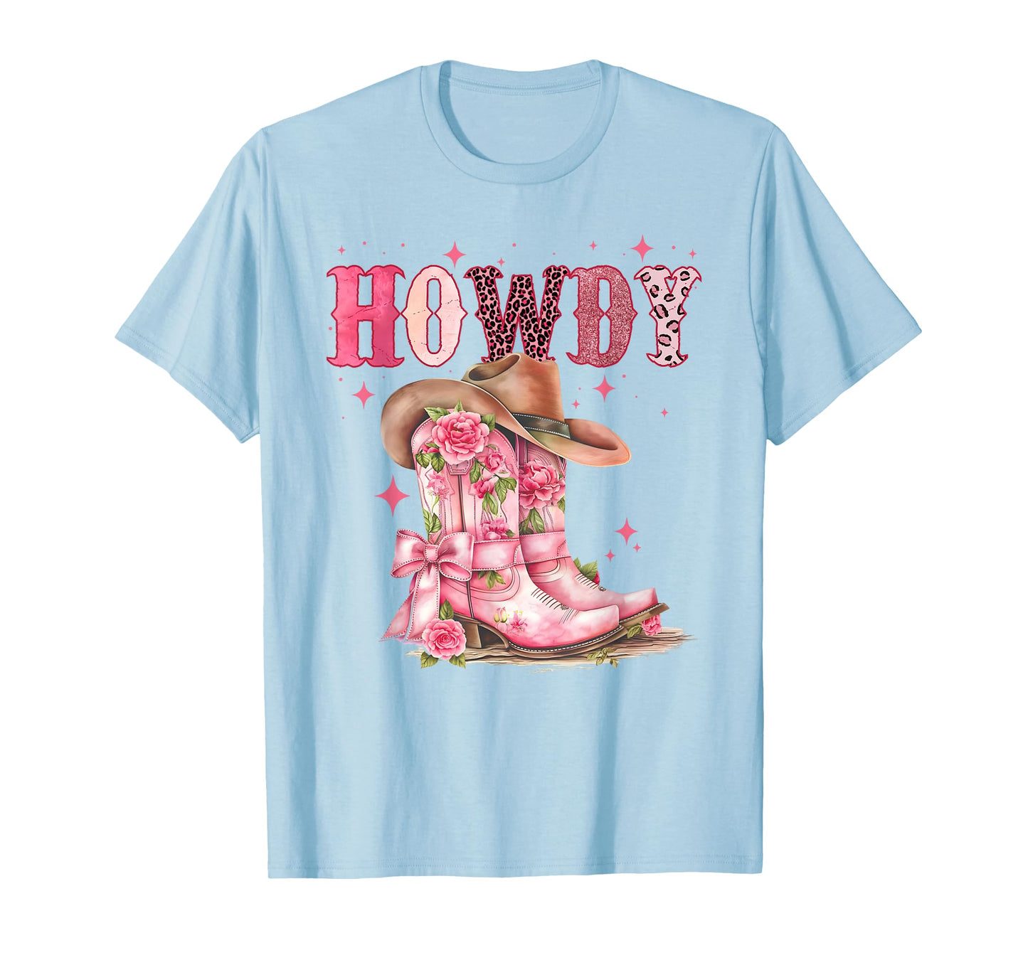 Howdy Southern Western Girl Country Rodeo Pink Cowgirl T-Shirt